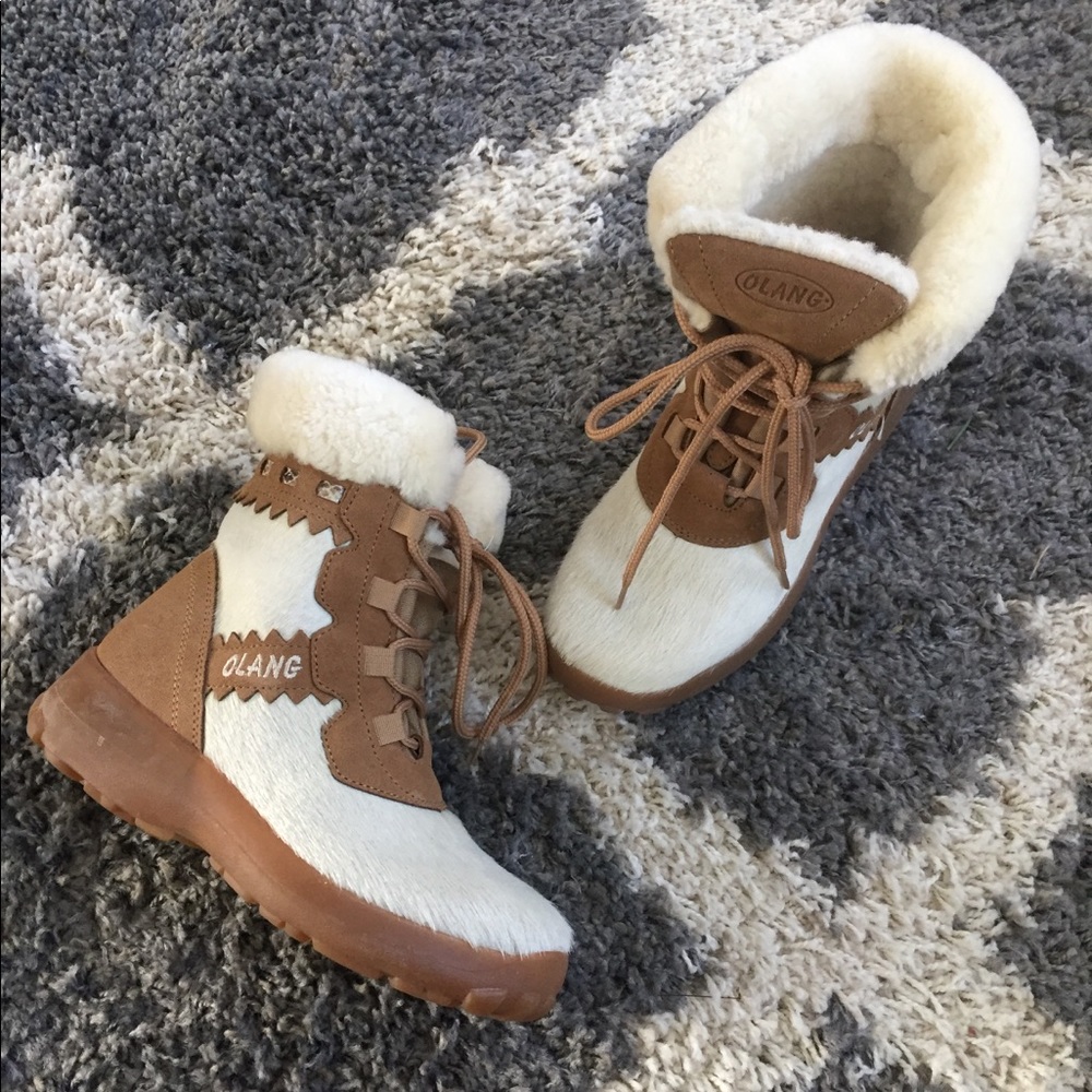 Olang Combat Shearling Boots - image 1